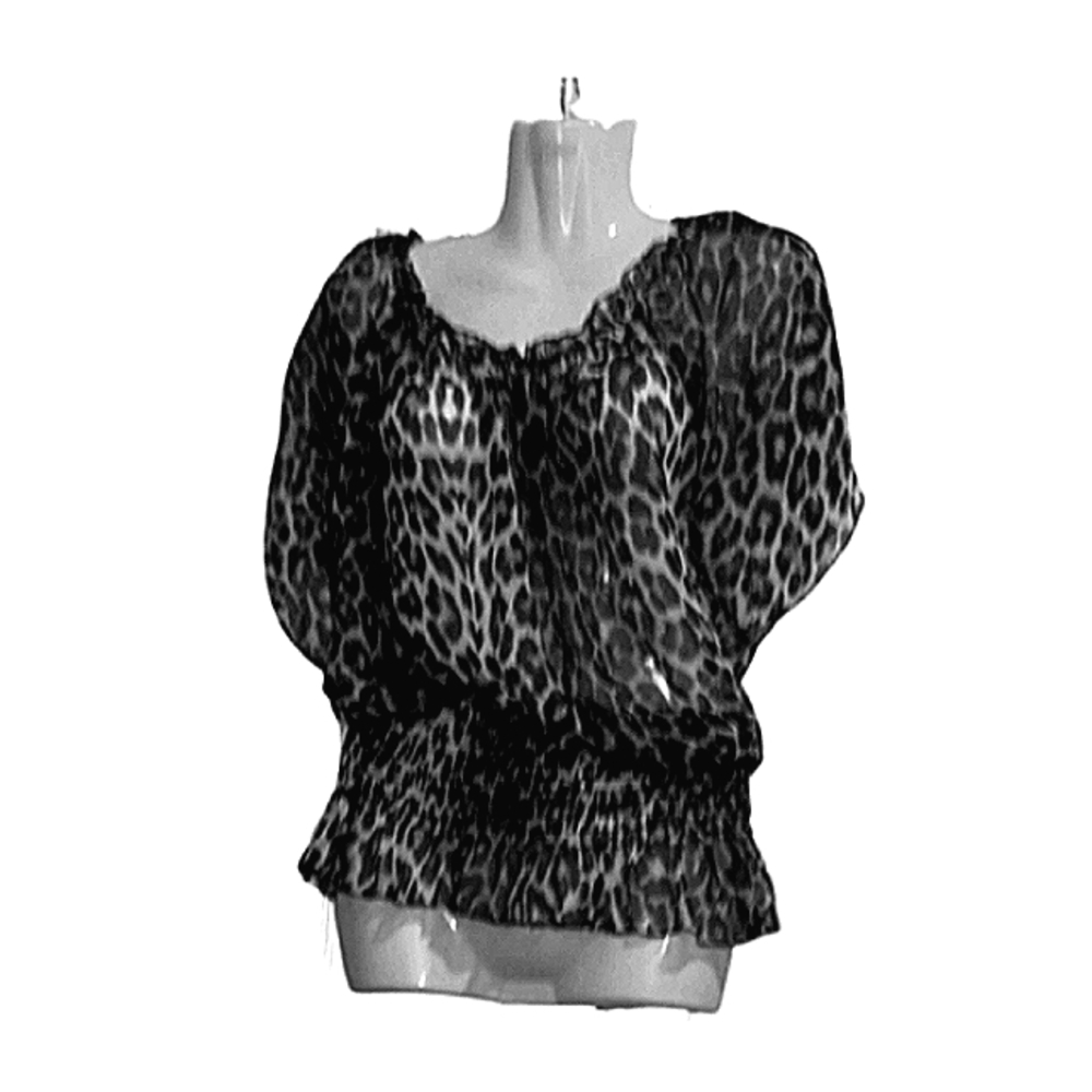 Animal print sheer top - Picture 1 of 5